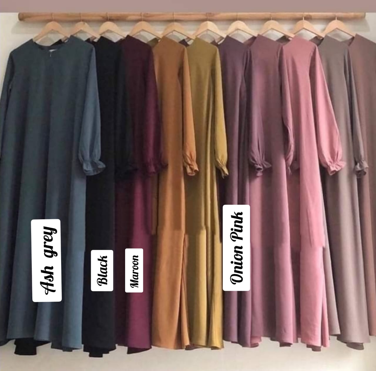 Sahira Abaya Basic Elasticated Puff Sleeves Abaya Prada Fabric Abaya (Korean Prada) (Imported)