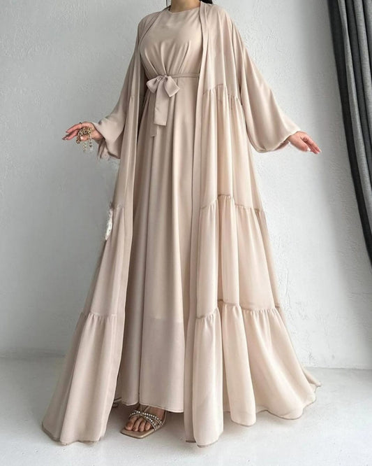 Aakifah Abaya Double Layered Malaysian Abaya Shrug Abaya
