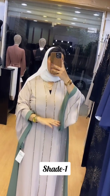 Dubai Abaya Party Wear Abaya Korean Prada Fabric (Imported)