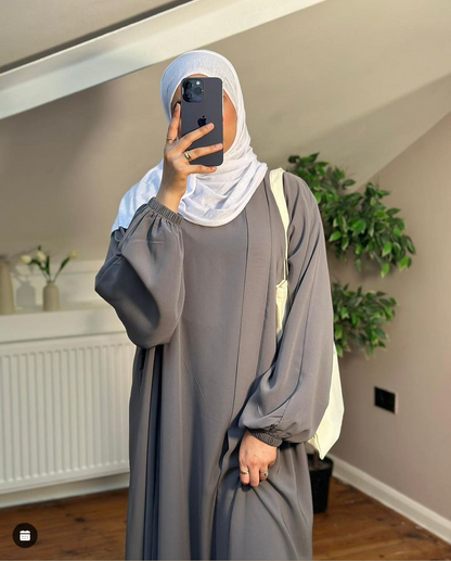 Al Miftah Abaya Shrug Style Abaya Double Layered Shrug Abaya