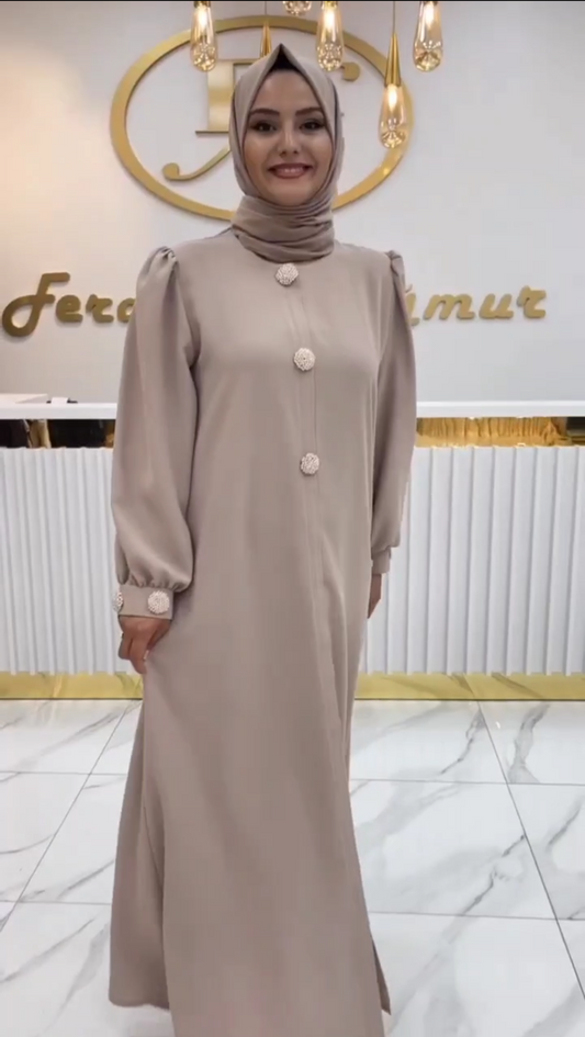 Al Maryam Abaya Korean Prada Fabric Abaya Zipper Abaya (Korean Fabric*