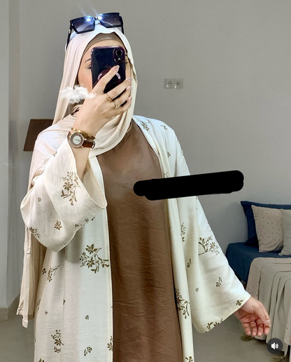 Turkey Special New Launch Printed Shrug Abaya 2 pc (Imported)