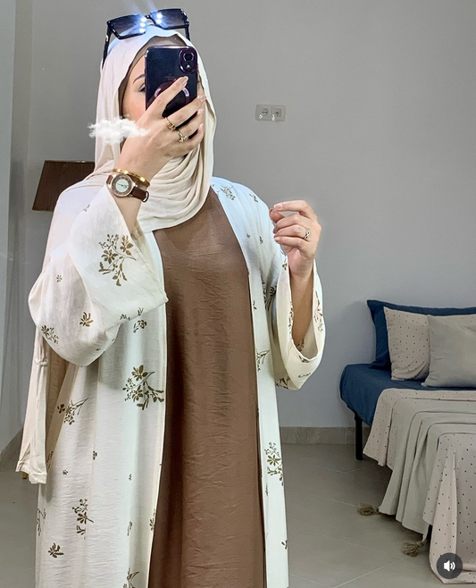 Turkey Special New Launch Printed Shrug Abaya 2 pc (Imported)