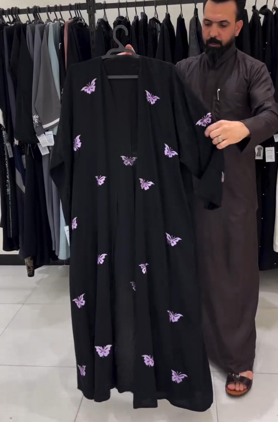 Fanaa Abaya Series All over Embroidery Abaya Fanaa-2  (Imported) (Korean Prada)