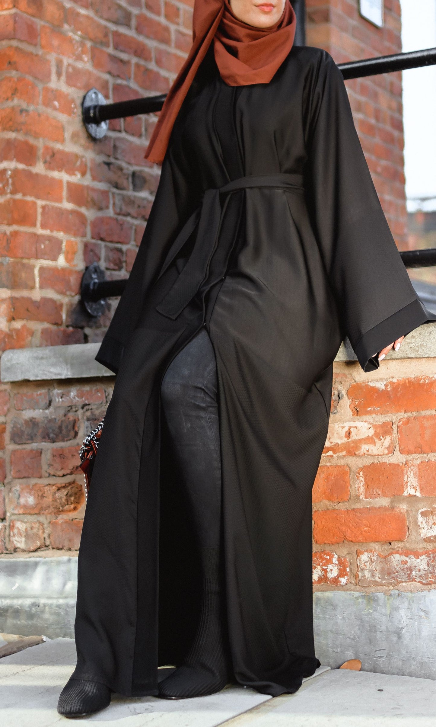 D.NO 1190 (BLACK)_imported - Designer Burqa Store